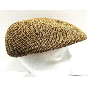 Woven Fiber Straw Newsboy Hat Unisex‎ Small Ivy Flat Cap Gatsby Jockey Korea